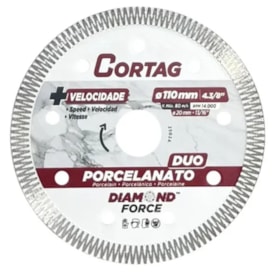 Disco de Corte Diamantado Cortag Porcelanato Duo 110x20mm - 63193
