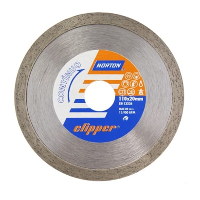 Disco de Corte Diamantado Norton Clipper Continuo 110x20mm - 70184624369