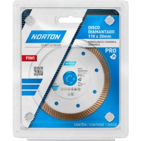 Disco de Corte Diamantado Norton Pro Porcelanato 110x20mm - 70184607598