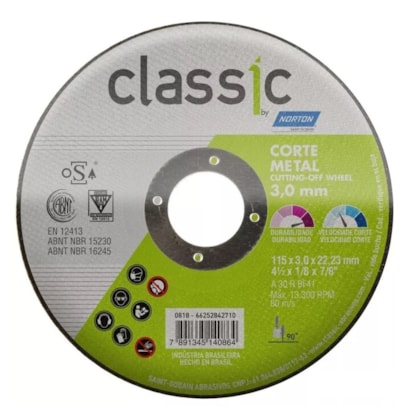 Disco de Corte Norton Classic 4.1/2 AR302