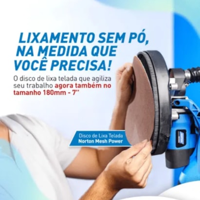 Disco de Lixa Telado M220 N120 225mm Norton Mesh Power - 78072718374