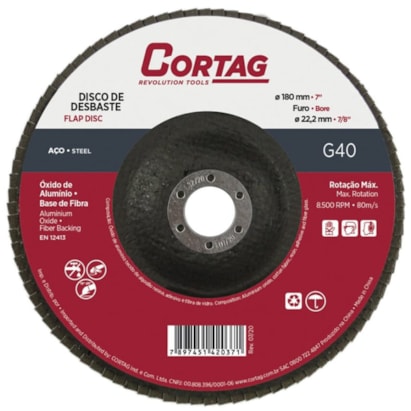 Disco Flap Cortag Para Metais Base Fibra 040 7