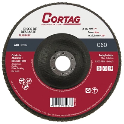 Disco Flap Cortag Para Metais Base Fibra 060 7