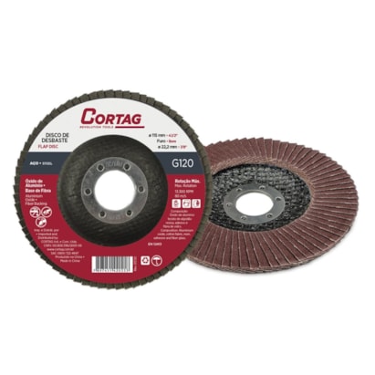 Disco Flap Cortag Para Metais Base Fibra 120 4/12