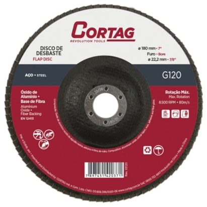 Disco Flap Cortag Para Metais Base Fibra 120 7