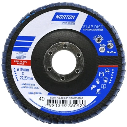 Disco Flap Norton R822 115mm G40