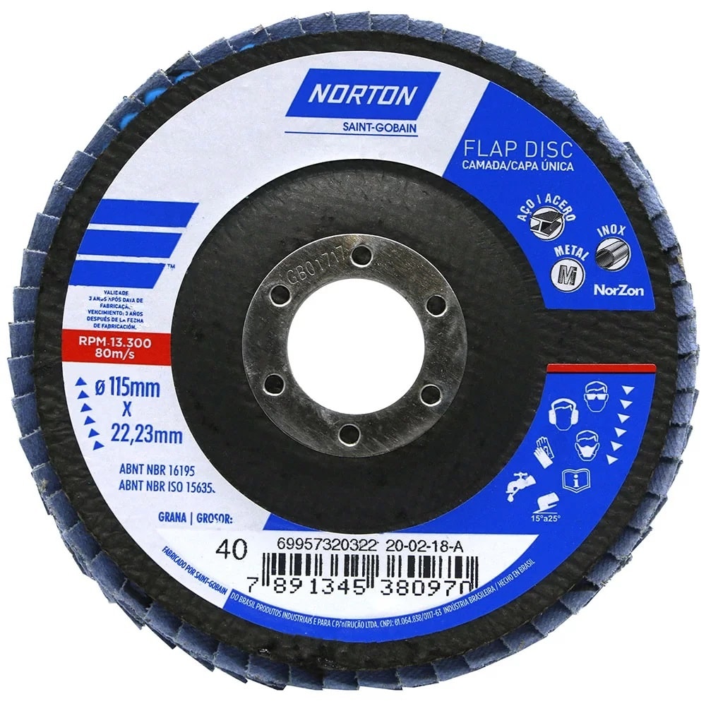 Disco Flap Norton R822 115mm G40