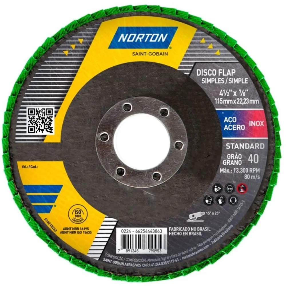 Disco Flap Norton Standard 115X22,23mm P0060 - 66254443862