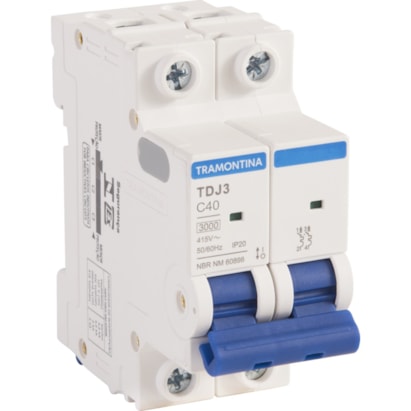 Disjuntor Tramontina TDJ3 2 Polos 40A 3kA curva C