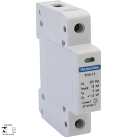 Dispositivo de Proteção Contra Surtos Tramontina TDS 1 P 15 kA 275 V Classe II - 57700015