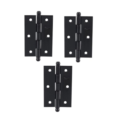 Dobradiça de Ferro Page 1/2x23/8 Pintada Preto - 1285