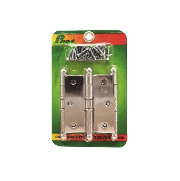 Dobradiça de Ferro Page 31/2x3 Cromado - 244A