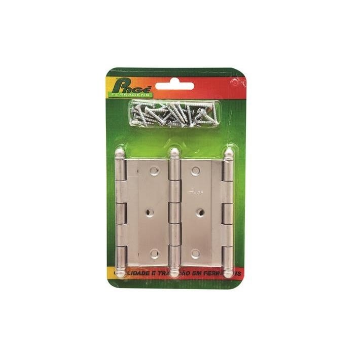 Dobradiça de Ferro Page com 3 Unidades 3.1/2