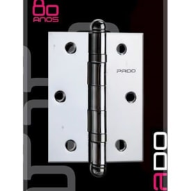 Dobradiça em Aço Pado SM3530 Inox Polido Kit 3 Peças