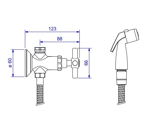 Ducha Higiênica Com Derivação E Registro Deca Izy Cromado - 1984.C37.ACT.CR