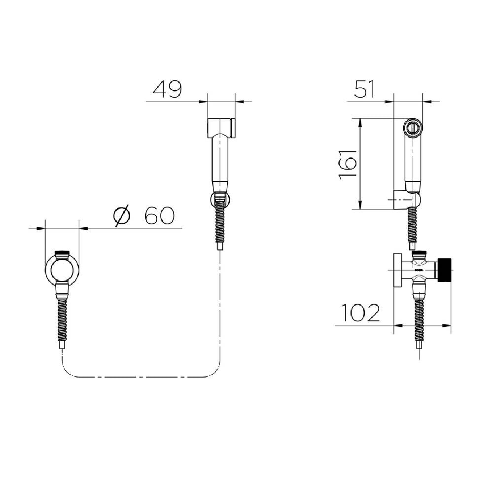 Ducha Higiênica Com Registro Docol New Edge Cromado - 925606