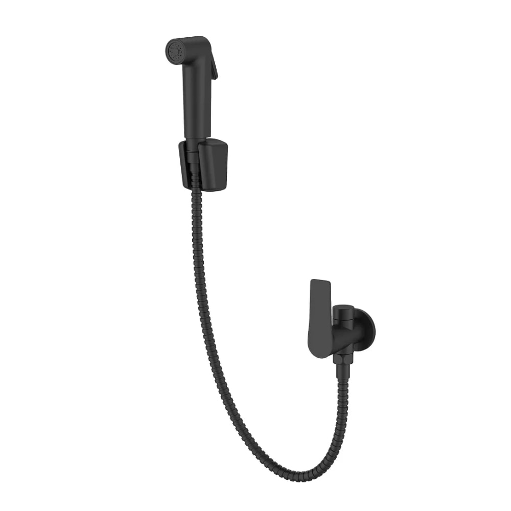 Ducha Higiênica Dax Mendoza com Derivação e Registro Black - DAX-1984-MZ-BL