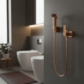 Ducha Higiênica Dax Mendoza com Derivação e Registro Rose Gold - DAX-1984-MZ-RG