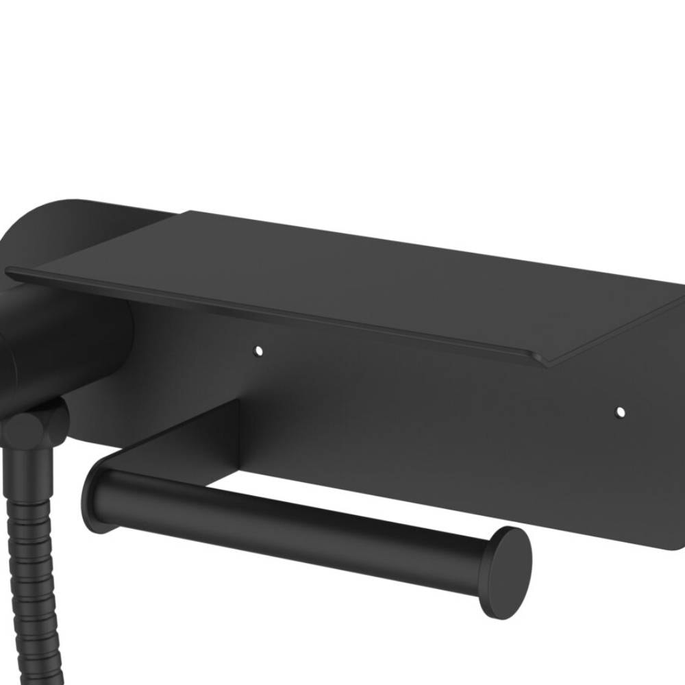 Ducha Higiênica Dax Tamisa com Papeleira Black - DAX-1985-TM-BL