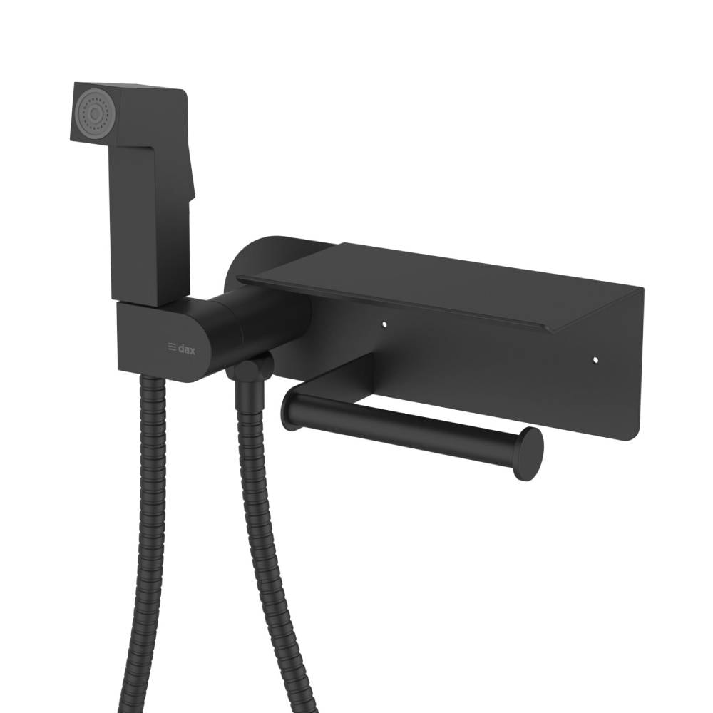 Ducha Higiênica Dax Tamisa com Papeleira Black - DAX-1985-TM-BL