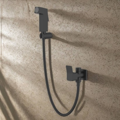 Ducha Higiênica Dax Tamisa sem Derivação com Registro Black - DAX-1984-TM-BL