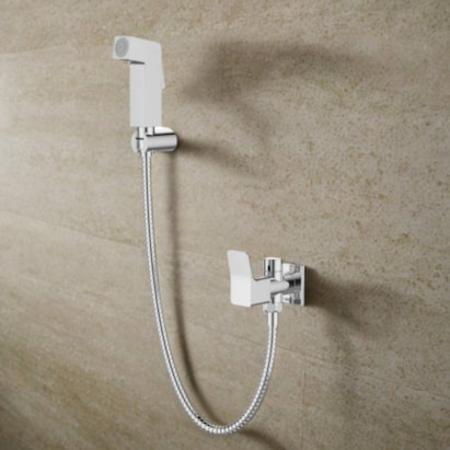 Ducha Higiênica Dax Tamisa Sem Derivação com Registro Cromado - DAX-1984-TM-CR