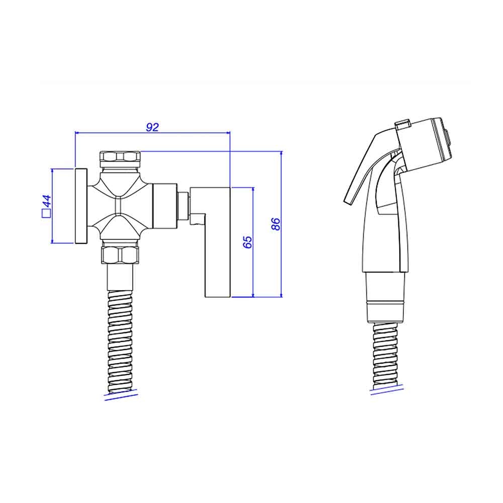 Ducha Higiênica Deca com Derivação e Gatilho Black Matte - 1984.BL38.ACT.MT