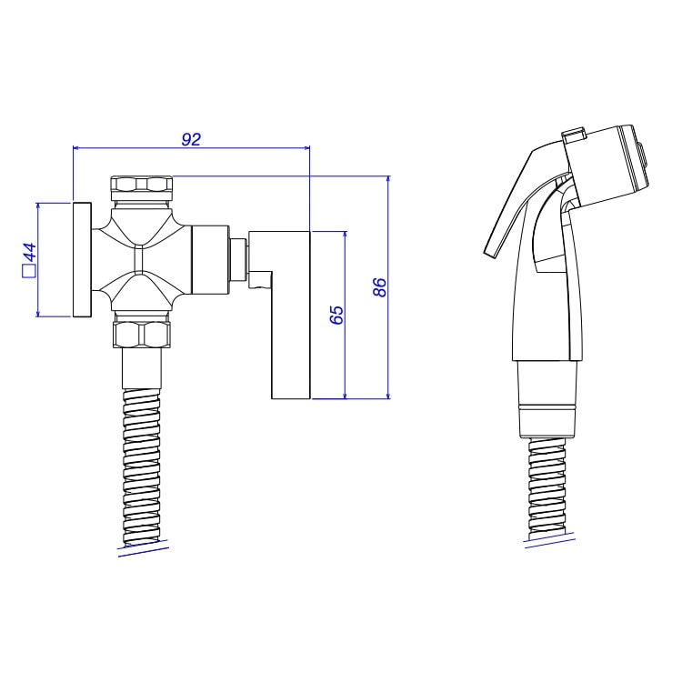 Ducha Higiênica Deca Soul com Derivação e Registro Red Gold - 1984.GL38.ACT.RD