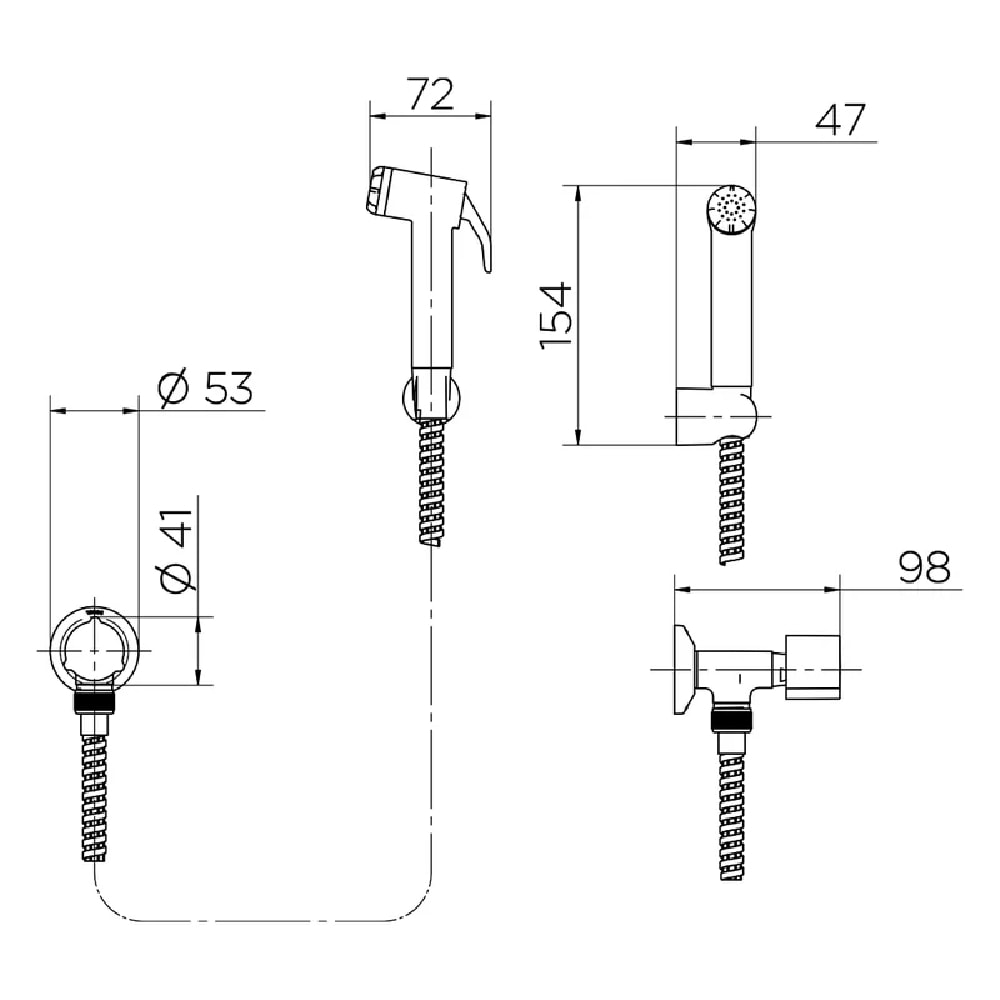 Ducha Higiênica Docol com Gatilho Nova Riva Cromada - 929806