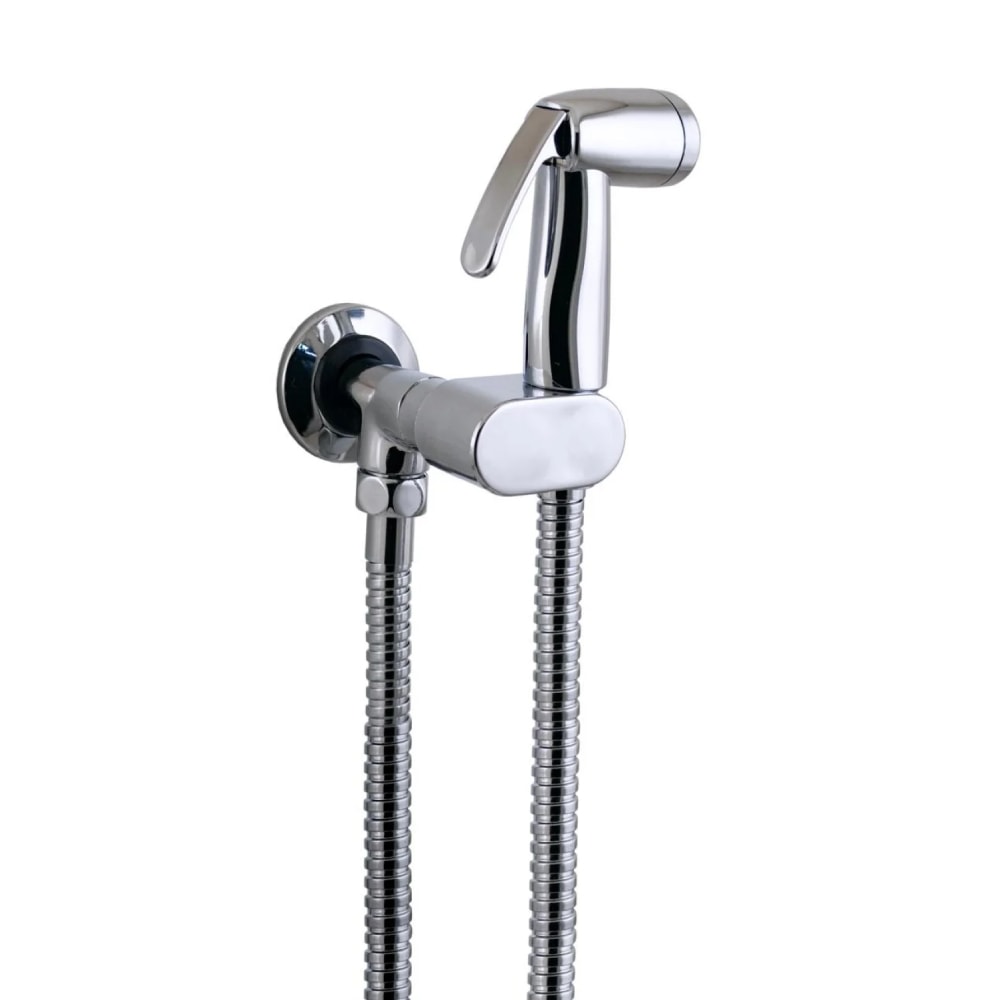 Ducha Higiênica Kimetais Pratika com Registro 1/4 de Volta e Flexível Cromada - DH002338