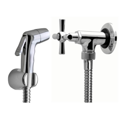 Ducha Higiênica Kimetais Soft Golmax Sem Derivação com Registro Cromado - 1050 C8