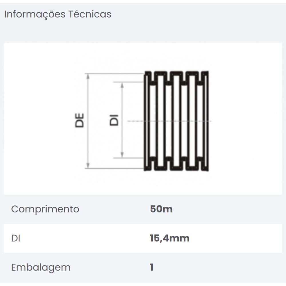 Eletroduto Corrugado Fortlev 20mm - 13000200