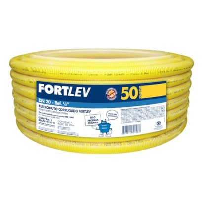 Eletroduto Corrugado Fortlev 20mm - 13000200