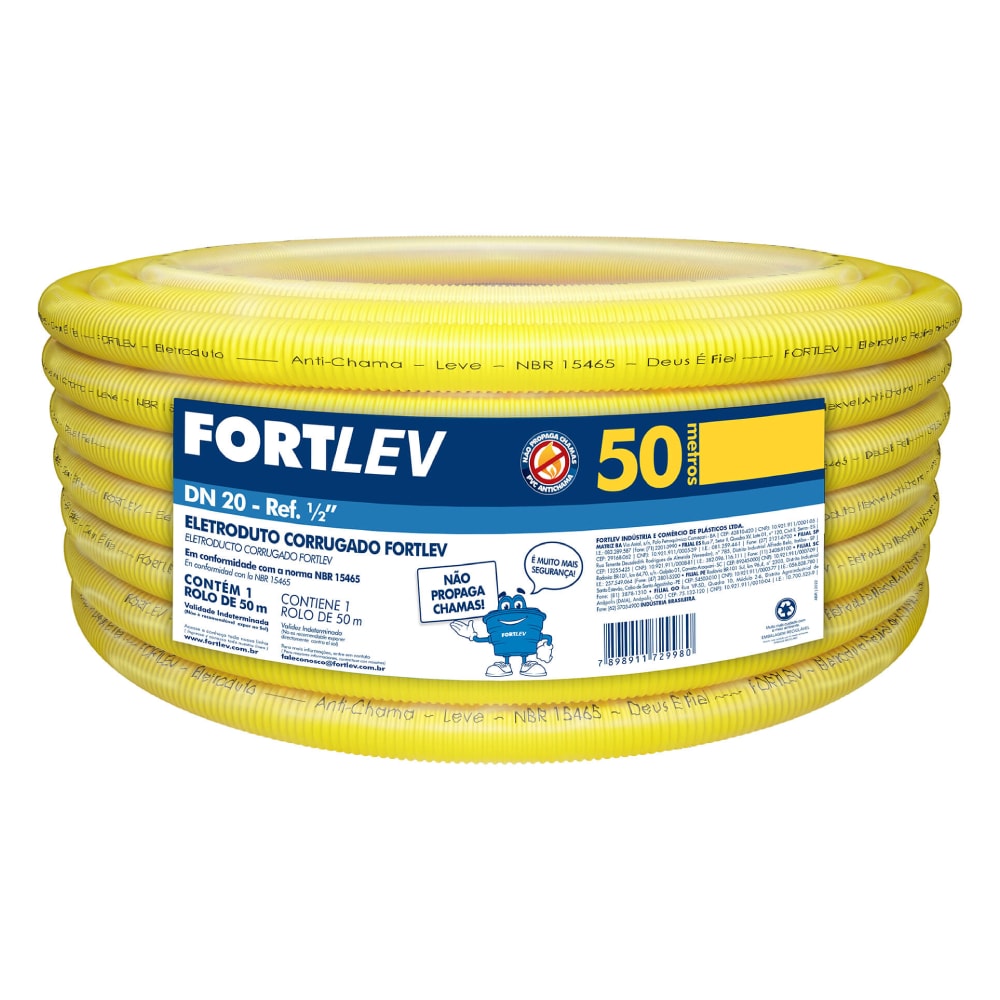 Eletroduto Corrugado Fortlev 25mm - 13000250
