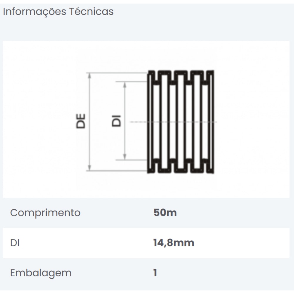 Eletroduto Corrugado Reforçado Fortlev 25mm Reforçado - 14000250