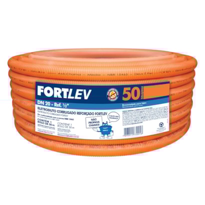 Eletroduto Corrugado Reforçado Fortlev 25mm Reforçado - 14000250