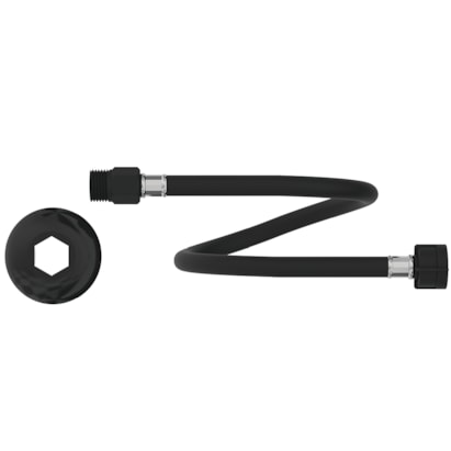 Engate Flexível de PVC Censi Black Fosco 60cm Ultraresistente - 7422