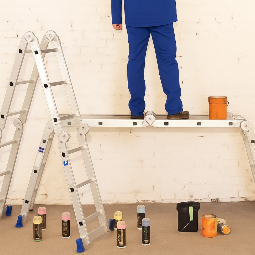 Escada de Alumínio Articulada Mor 4x3 Degraus 3,37M - 5221