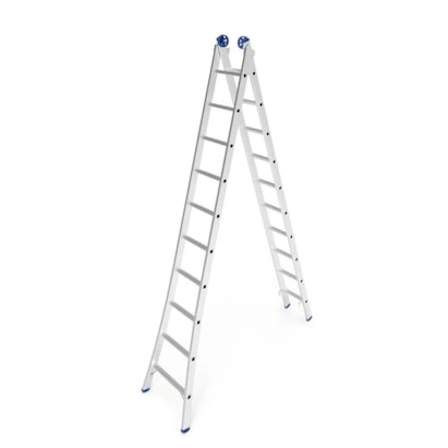 Escada de Alumínio Extensiva Mor 2x10 Degraus 5,05M - 005206
