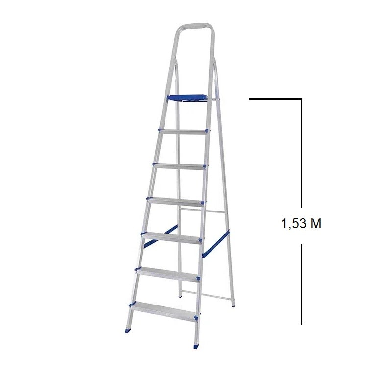 Escada de Alumínio Mor 7 Degraus 1,53M - 005105
