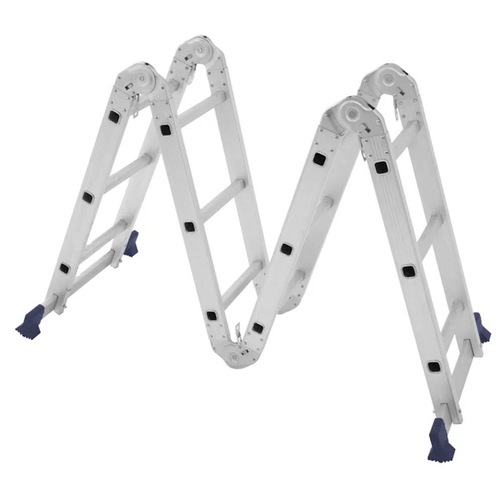 Escada de Alumínio Multifuncional Mor 12 Degraus 3,36M - 005131