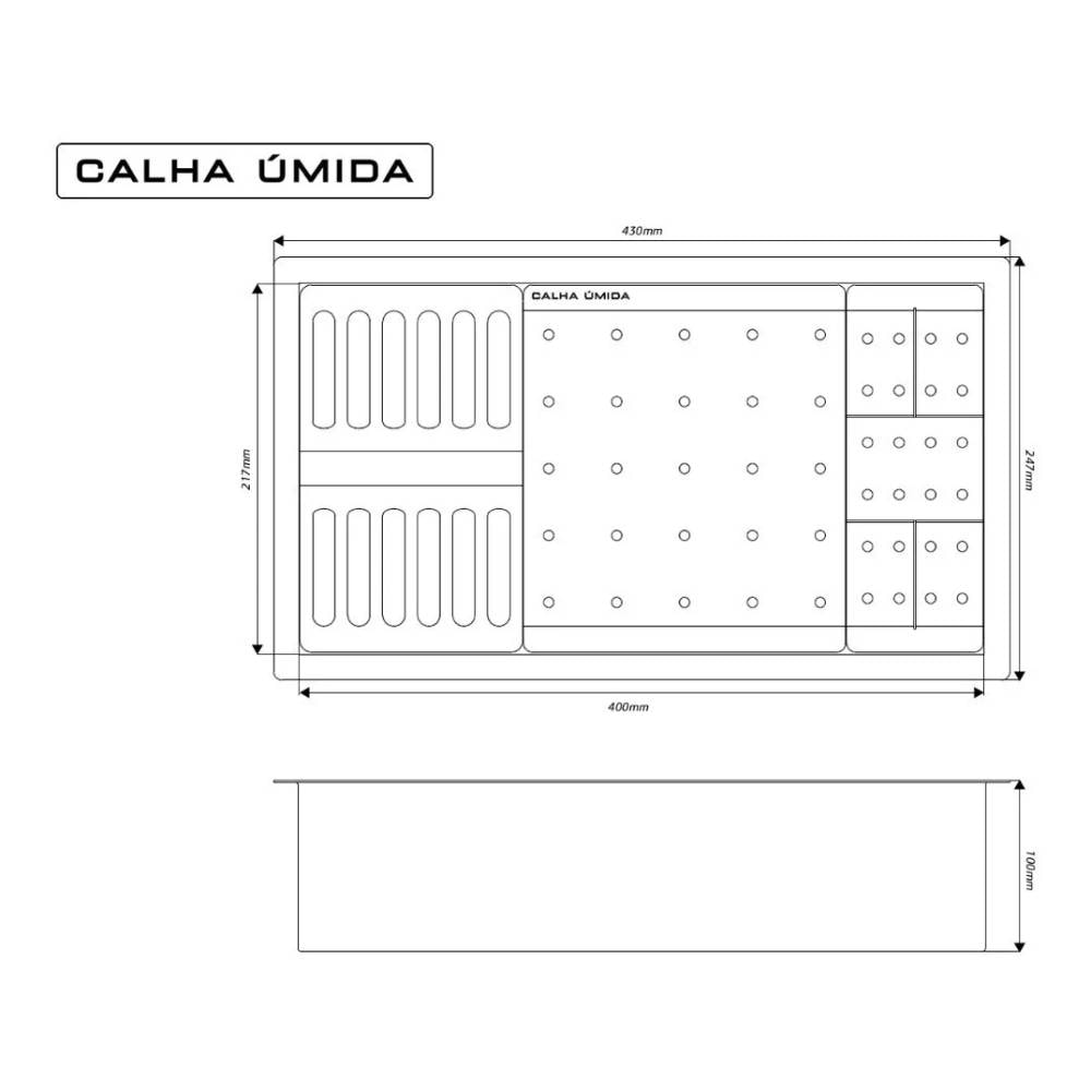 Escorredor Calha Úmida Basic 3 Módulos Scoth Brite - 3785