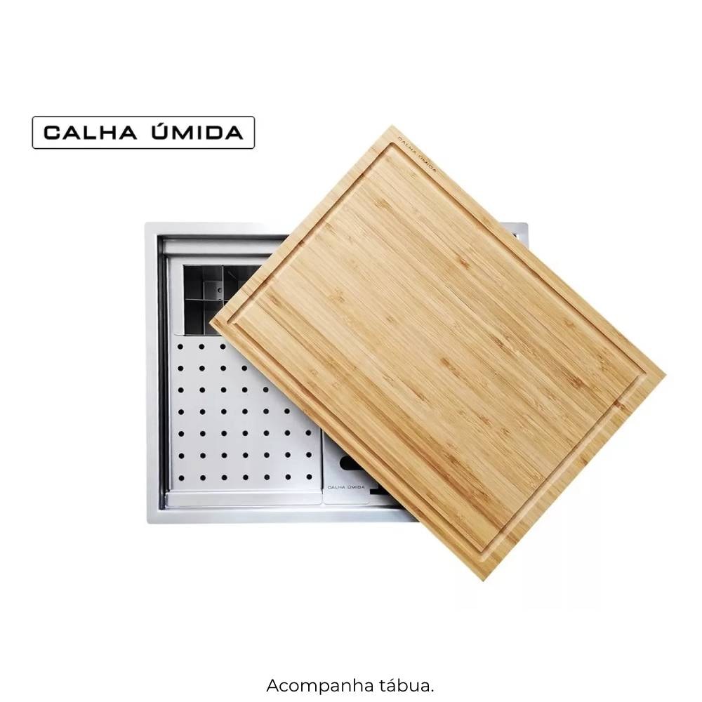 Escorredor Calha Úmida Quadratta Pratic Com Tábua - 3320
