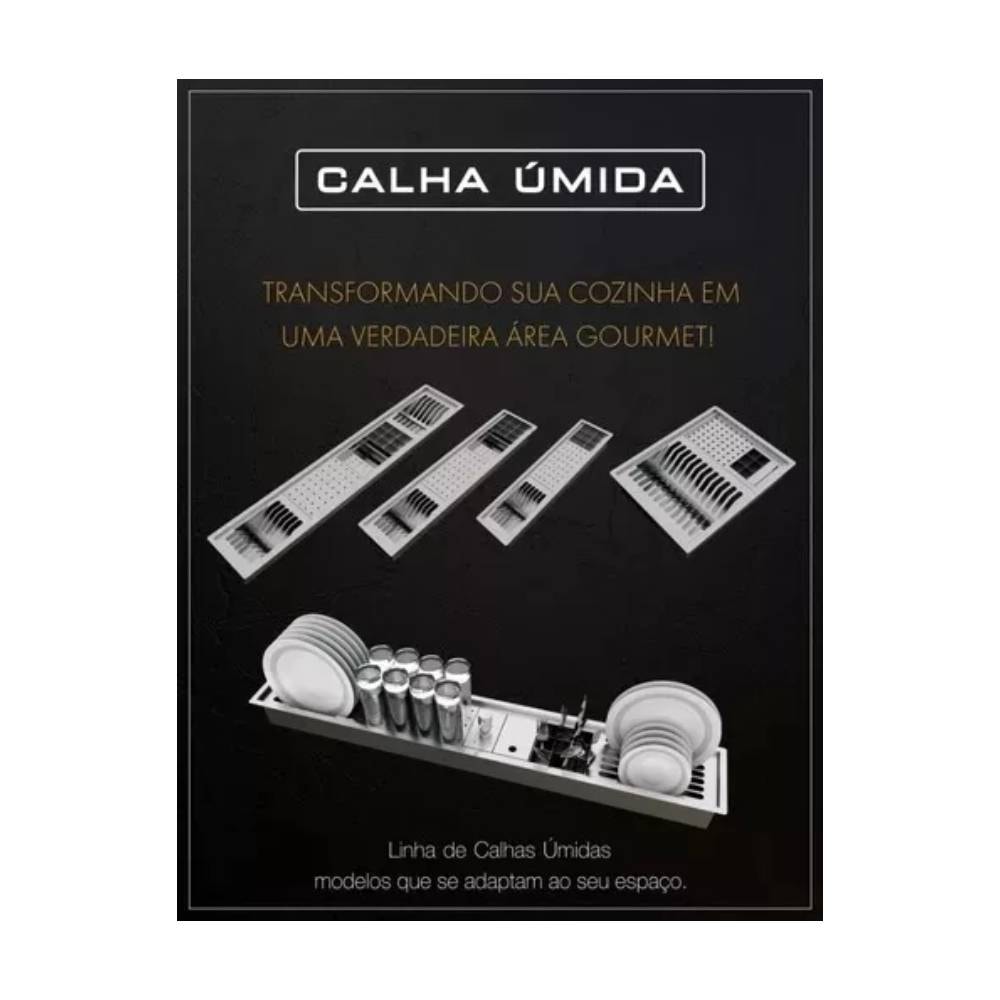 Escorredor Calha Úmida Quadratta Pratic Com Tábua - 3320