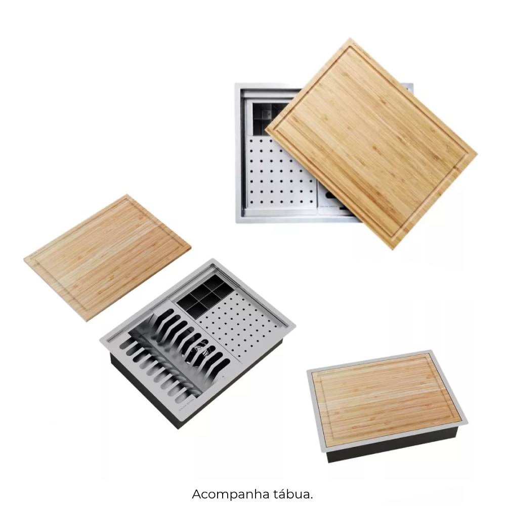 Escorredor Calha Úmida Quadratta Pratic Com Tábua - 3320