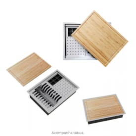 Escorredor Calha Úmida Quadratta Pratic Com Tábua - 3320