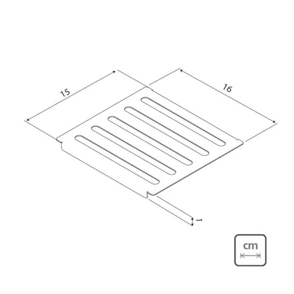 Escorredor de Aço Inox Tramontina Acetinado para Canal Organizador 15cm - 94534122