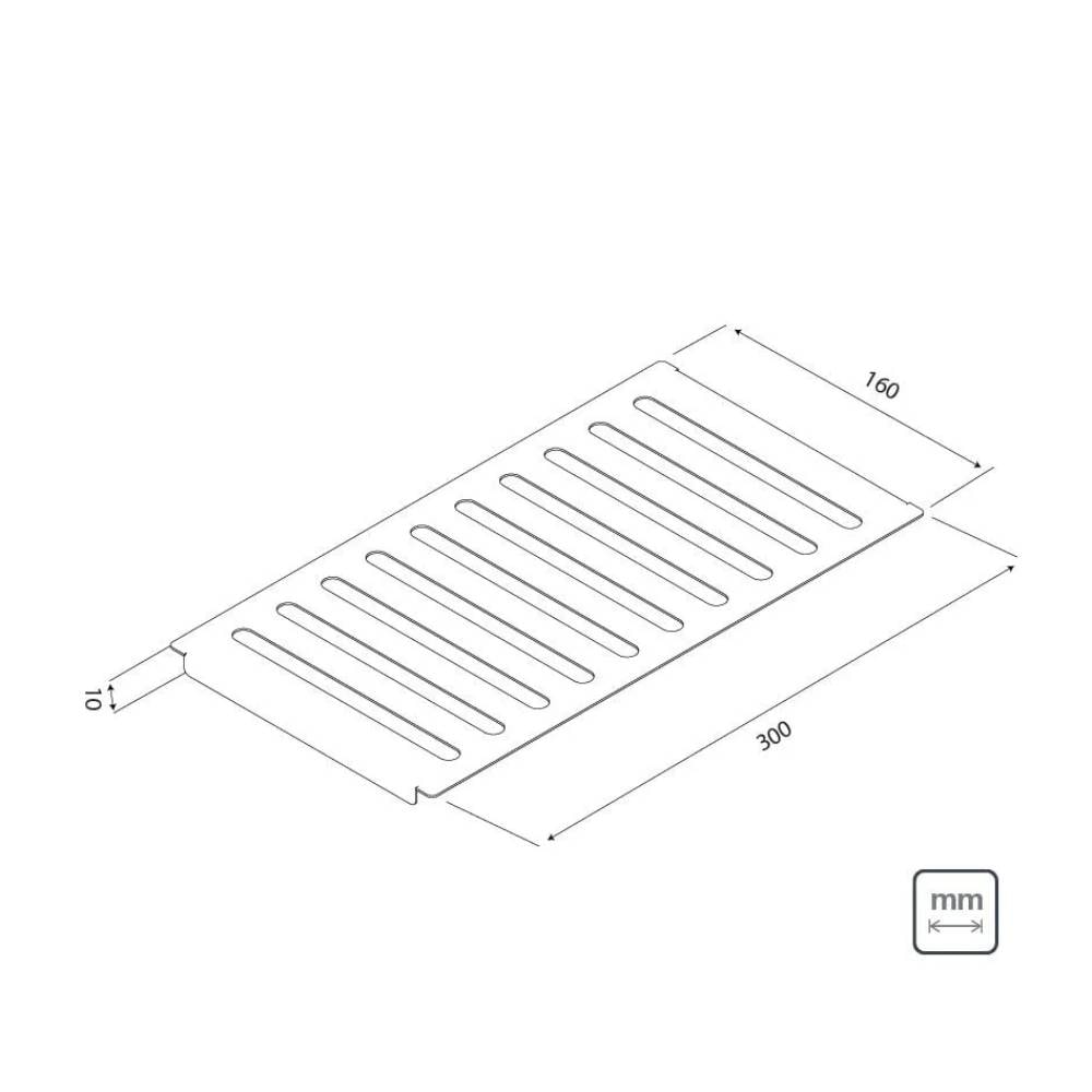 Escorredor de Aço Inox Tramontina Acetinado para Canal Organizador 30cm - 94534123