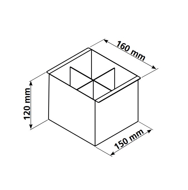 Escorredor Porta Talheres Aço Inox Tramontina Sobrepor 15x16cm - 94534014