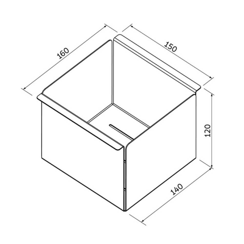 Escorredor Profundo de Aço Inox Tramontina Acetinado para Canal Organizador 15cm - 94534120